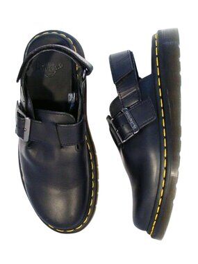 DR. MARTEN'S Jorge II $180 Leather Heel Strap Clogs Mules Unisex - 39 M7 L8